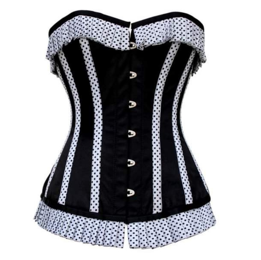Authentic Pink and Black Polka Dot Corset